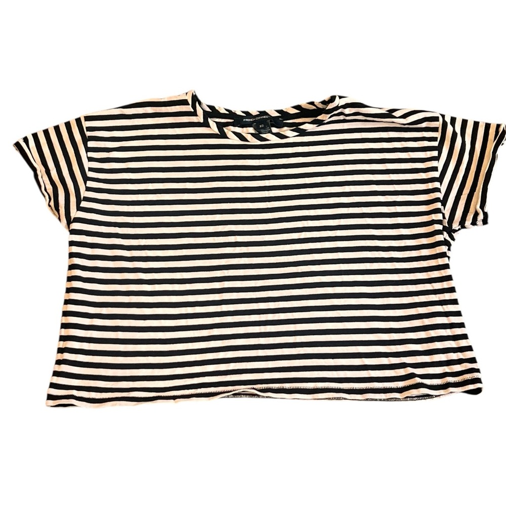 French Connection, Black and White Striped Top, Size XS